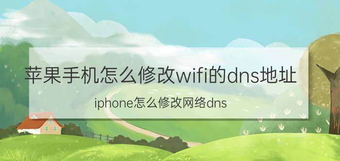 苹果手机怎么修改wifi的dns地址 iphone怎么修改网络dns？